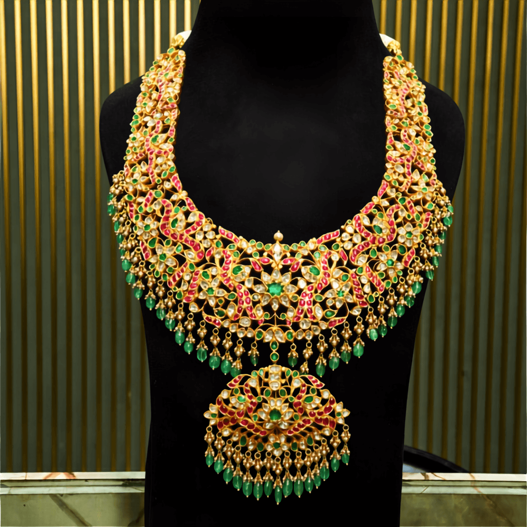 Royal Kundan Polki Bridal Collar Haar — Siddhivinayak Jewellers